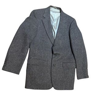 Gentry 100% Wool‎ Blazer 42R | Tailored in USA Gray Tweed